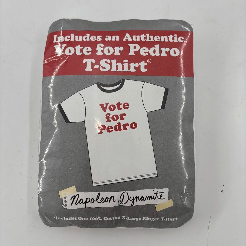 Napoleon Dynamite Collector's Edition Vote for Pedro Tee Shirt Size XL Sealed‎